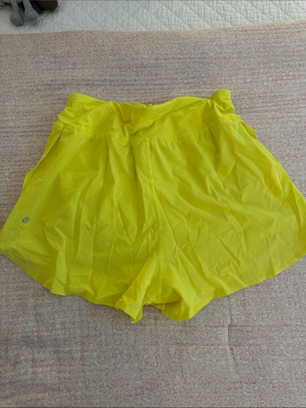 lululemon athletica Neon Yellow fast and free shorts